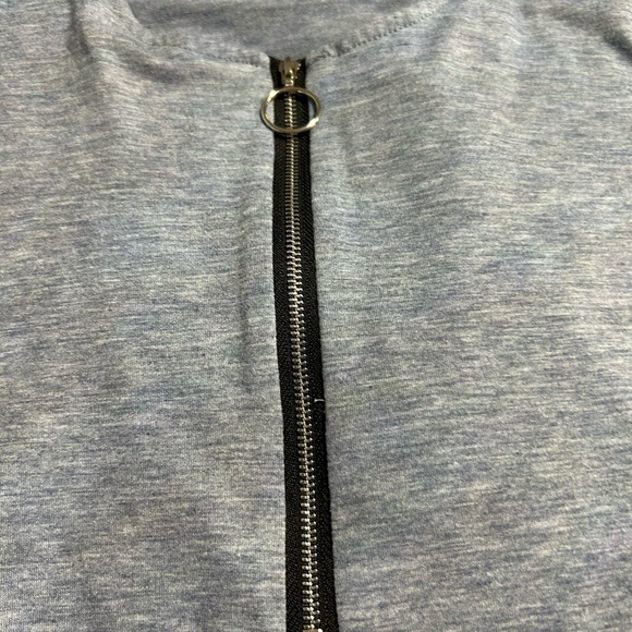 Source Unknown Blue Long Sleeve Top with Zipper - Picture 5 of 6